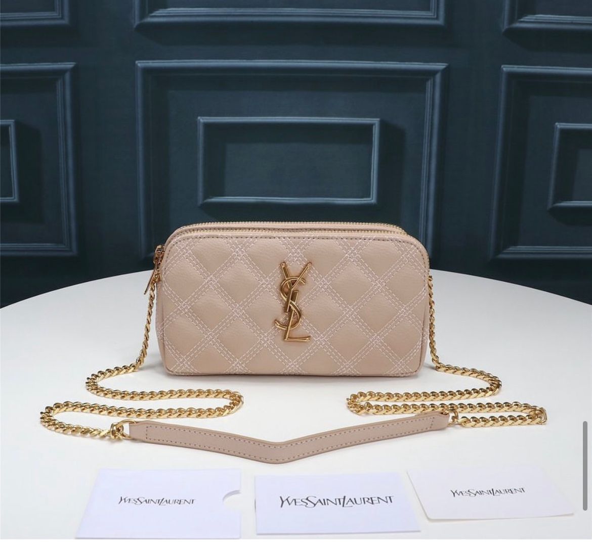 YSL MINI BAG IN MATELASSÉ PINK