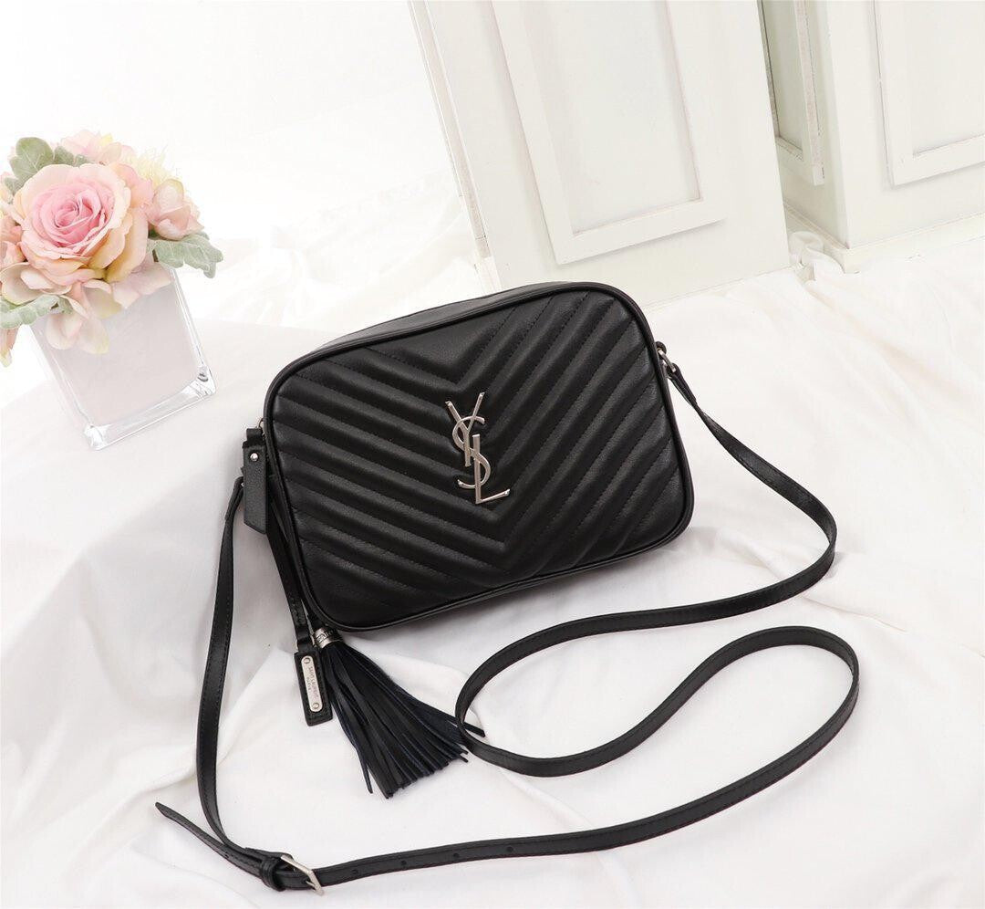 YSL LOU MINI BAG IN MATELASSÉ GRAIN DE POUDRE EMBOSSED LEATHER